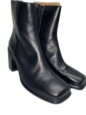 NEW LEGRES Black Leather Night Boot – Women’s US 10-10.5   EU 41